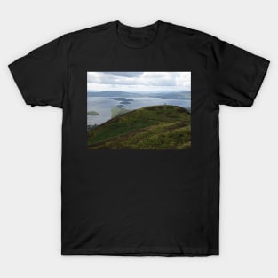 View of Loch Lomond from the summit of Conic Hill, Balmaha T-Shirt